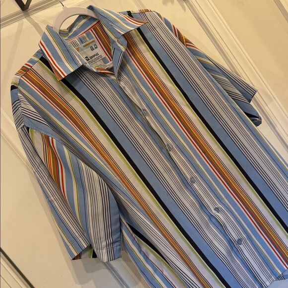 Colorful Striped Men's Casual Shirt - Picture 3 of 6